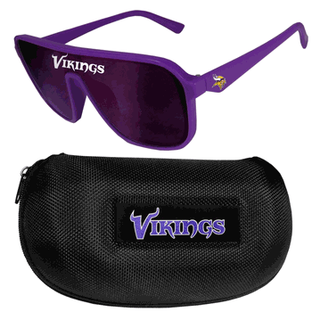 Minnesota Vikings Shield Sunglasses with Case