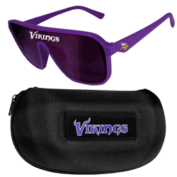 Minnesota Vikings Shield Sunglasses with Case