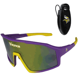 Minnesota Vikings Shield Sunglasses with Visor Clip
