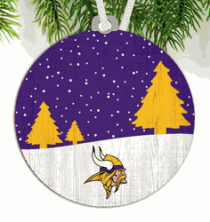 Minnesota Vikings Snow Scene Ornament