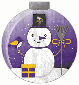 Minnesota Vikings Snowglobe 12in Wall Art