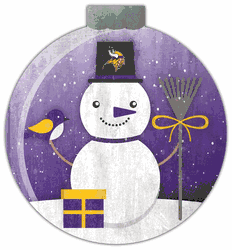 Minnesota Vikings Snowglobe 12in Wall Art