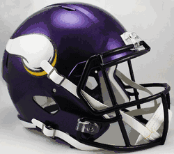 Minnesota Vikings Speed Replica Full Size Football Helmet Satin Purple