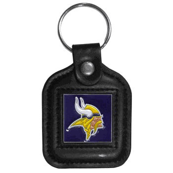 Minnesota Vikings Square Leatherette Key Chain