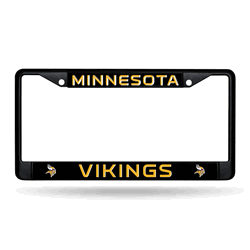 Minnesota Vikings Standard Black Chrome Frame with Plastic Inserts 12" x 6" Car/Truck Auto Accessory