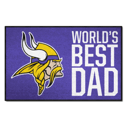 Minnesota Vikings Starter Mat Accent Rug - 19in. x 30in. World's Best Dad Starter Mat