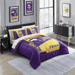 Minnesota Vikings Status Bed In A Bag Queen