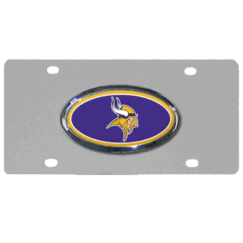 Minnesota Vikings Steel License Plate, Dome