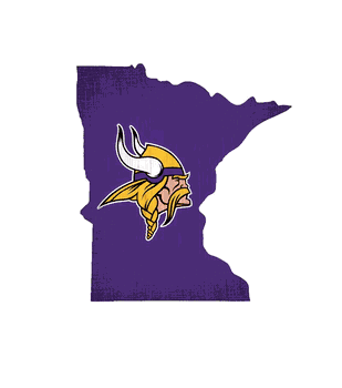 Minnesota Vikings Team Color Logo State Sign