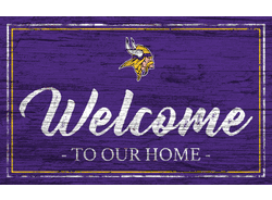 Minnesota Vikings Team Color Welcome 11x19 Sign