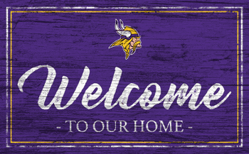 Minnesota Vikings Team Color Welcome 11x19 Sign