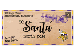 Minnesota Vikings To Santa 6x12 Sign