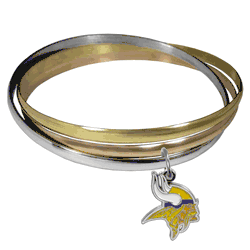 Minnesota Vikings Tri-color Bangle Bracelet