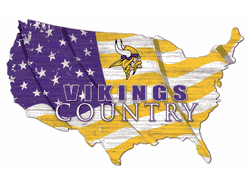 Minnesota Vikings USA Shape Flag Cutout