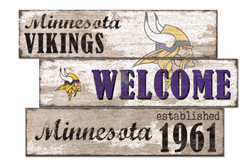 Minnesota Vikings Welcome 3 Plank