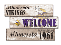 Minnesota Vikings Welcome 3 Plank
