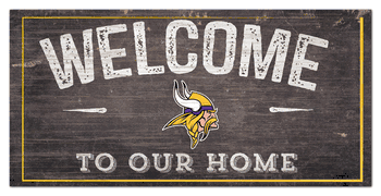 Minnesota Vikings Welcome Distressed 6 x 12