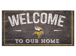 Minnesota Vikings Welcome Distressed 6 x 12