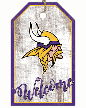 Minnesota Vikings Welcome Team Tag 11x19 Sign
