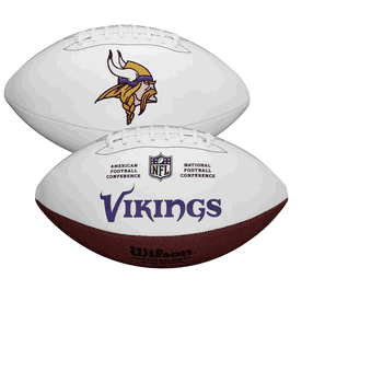 Minnesota Vikings Wilson NFL Live Signature Autograph White Panel Football