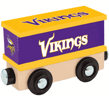 Minnesota Vikings Wood Train Box Car
