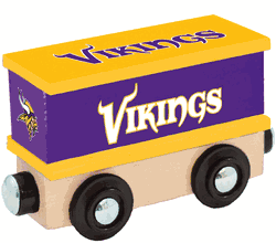 Minnesota Vikings Wood Train Box Car