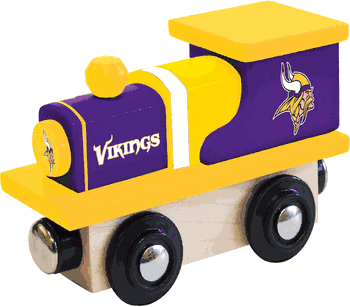 Minnesota Vikings Wood Train Engine