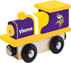 Minnesota Vikings Wood Train Engine