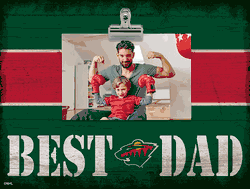 Minnesota Wild 10" x 8" Best Dad with Stripe Clip Frame