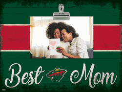 Minnesota Wild 10" x 8" Best Mom with Stripe Clip Frame
