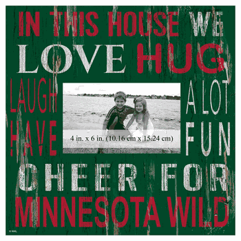 Minnesota Wild 10x10 In This House Frame Sign