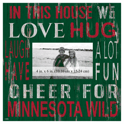 Minnesota Wild 10x10 In This House Frame Sign