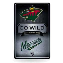 Minnesota Wild  11" x 17" Metal Home Dcor Sign