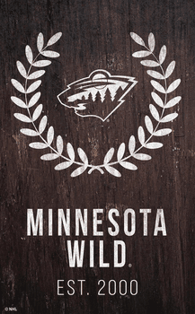 Minnesota Wild 11x19 Laurel Wreath Sign