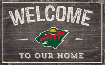 Minnesota Wild 11x19 Welcome to our Home Sign