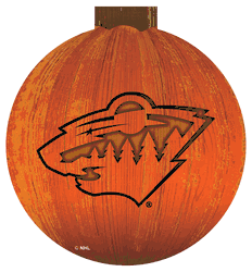 Minnesota Wild 12 in. Halloween Pumpkin Sign