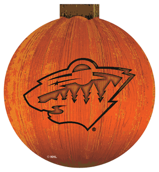 Minnesota Wild 12 in. Halloween Pumpkin Sign