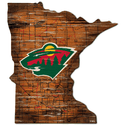 Minnesota Wild 12" Mini Roadmap State Sign