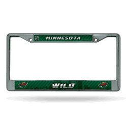 Minnesota Wild  12" x 6" Chrome Frame With Decal Inserts