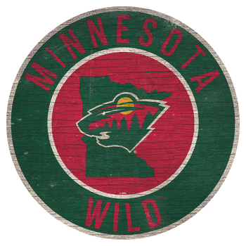 Minnesota Wild 12in. Circle w/State Sign