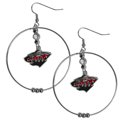 Minnesota Wild 2 Inch Hoop Earrings