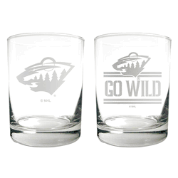 Minnesota Wild 2pc Rocks Glass Set