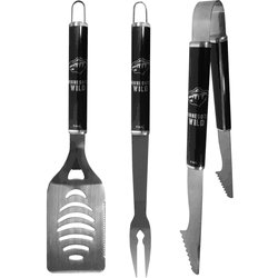 Minnesota Wild 3 pc Steel BBQ Set in Black