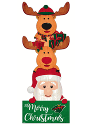 Minnesota Wild 31" Santa Stack Leaner
