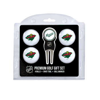 Minnesota Wild 4 Ball Gift Set + Divot Tool & Marker