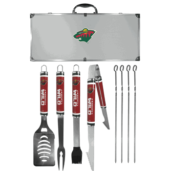 Minnesota Wild 8 pc Logo BBQ Set
