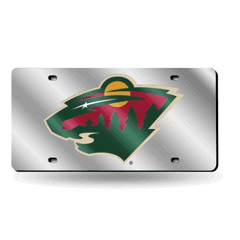 Minnesota Wild 'Bear Logo' Laser Tag (Silver)