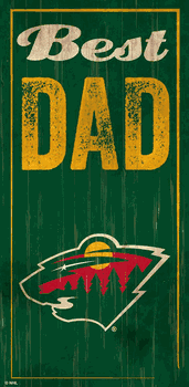 Minnesota Wild Best Dad 6x12 Sign