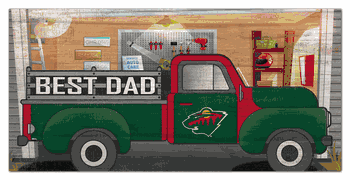Minnesota Wild Best Dad Truck 6x12 Sign