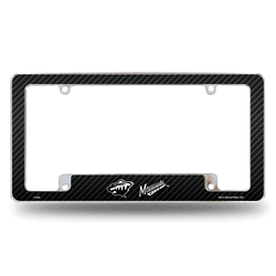 Minnesota Wild Black 12" x 6" Chrome All Over Automotive License Plate Frame